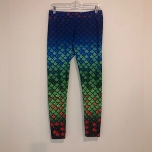 Colorful Scale Pattern Leggings